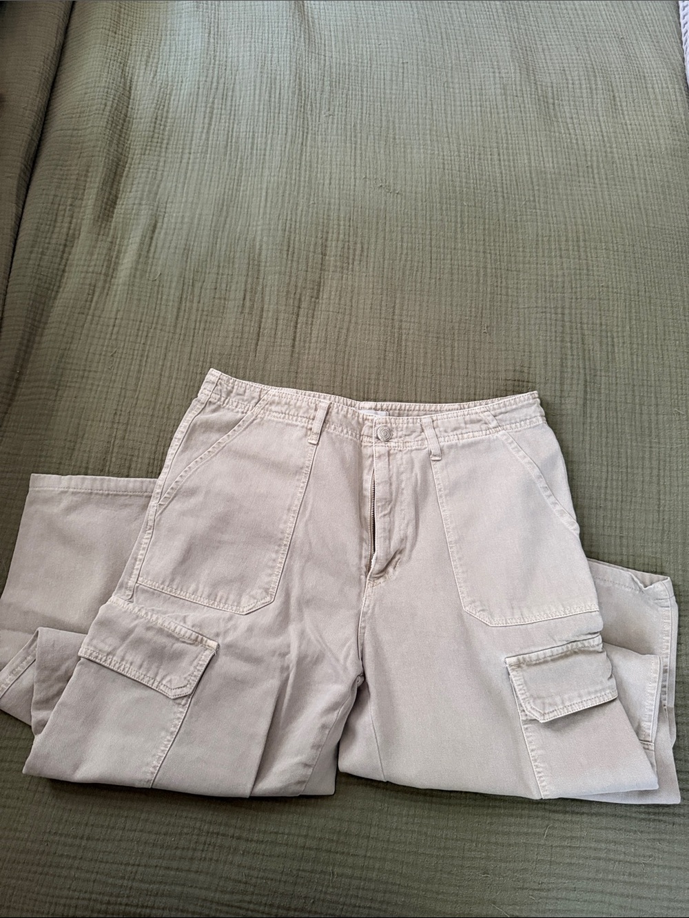 ZARA Beige Utility Cargo Pants